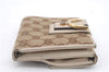 Authentic GUCCI Abbey Bifold Wallet Purse GG Canvas Leather 141411 Brown 5883D