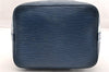 Authentic Louis Vuitton Epi Petit Noe Shoulder Drawstring Bag M44105 Blue 5883I