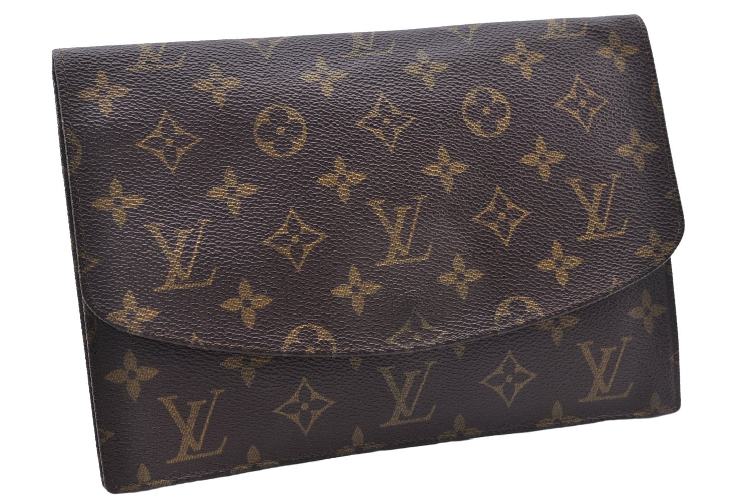 Authentic Louis Vuitton Monogram Pochette Rabat Clutch Bag Old Model LV 5884E