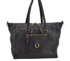 Auth Louis Vuitton Monogram Empreinte Lumineuse PM Tote Bag Navy M93410 LV 5886I