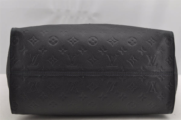 Auth Louis Vuitton Monogram Empreinte Lumineuse PM Tote Bag Navy M93410 LV 5886I