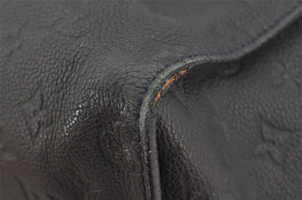 Auth Louis Vuitton Monogram Empreinte Lumineuse PM Tote Bag Navy M93410 LV 5886I