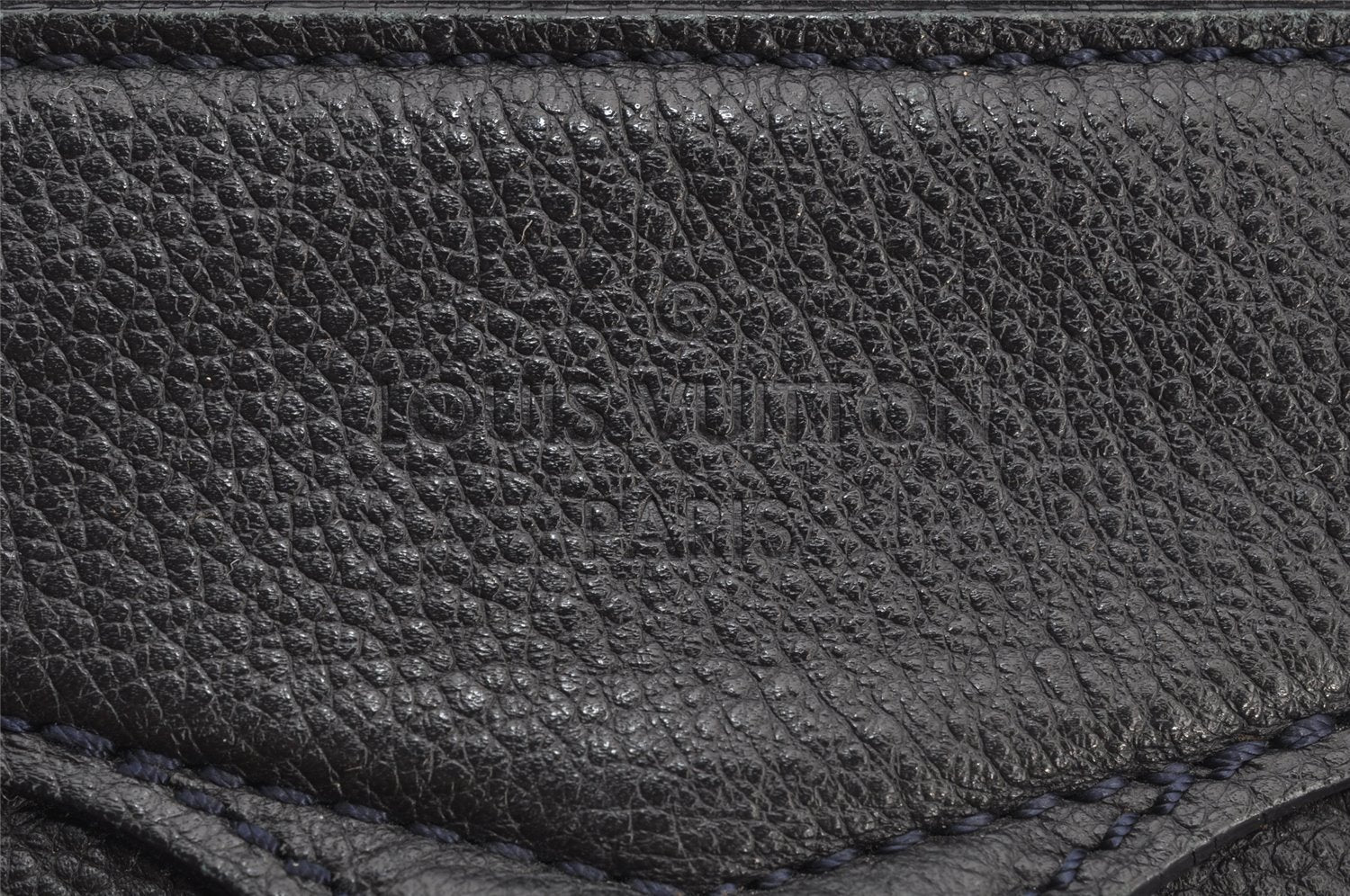 Auth Louis Vuitton Monogram Empreinte Lumineuse PM Tote Bag Navy M93410 LV 5886I