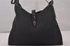 Authentic GUCCI Jackie Vintage Shoulder Bag GG Canvas Leather 109190 Black 5889I