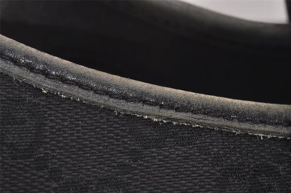 Authentic GUCCI Jackie Vintage Shoulder Bag GG Canvas Leather 109190 Black 5889I