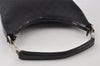 Authentic GUCCI Vintage Shoulder Bag Purse GG Canvas Leather 0000602 Black 5890I