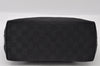 Authentic GUCCI Vintage Shoulder Bag Purse GG Canvas Leather 0000602 Black 5890I