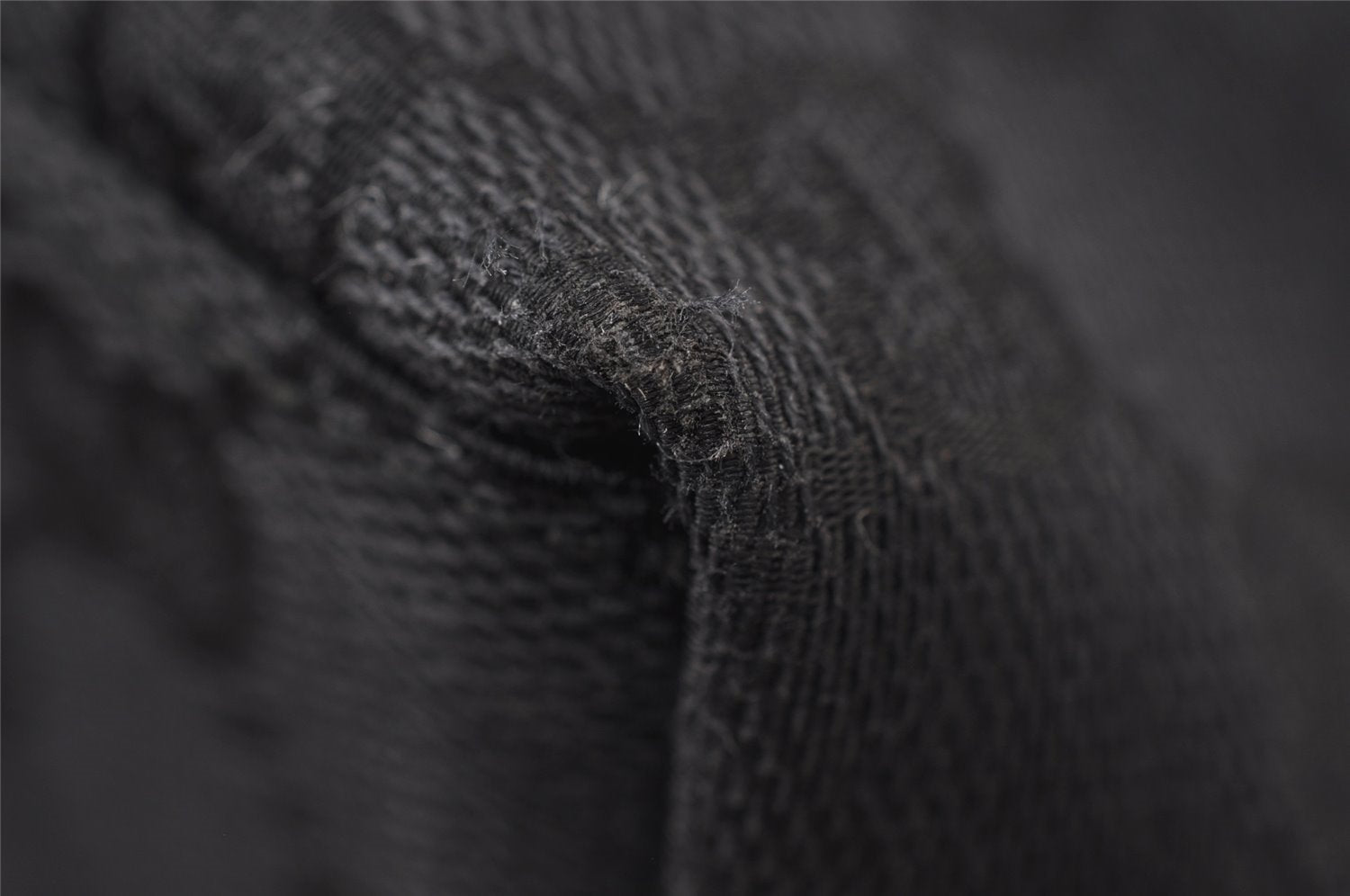 Authentic GUCCI Vintage Shoulder Bag Purse GG Canvas Leather 0000602 Black 5890I