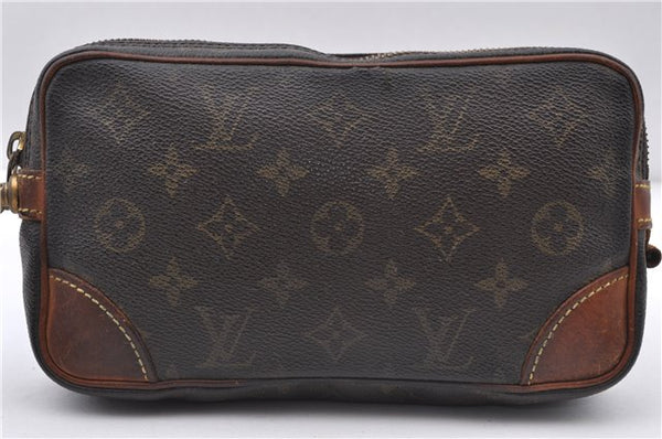Auth LOUIS VUITTON Monogram Marly Dragonne PM Clutch Hand Bag M51827 LV 5893C
