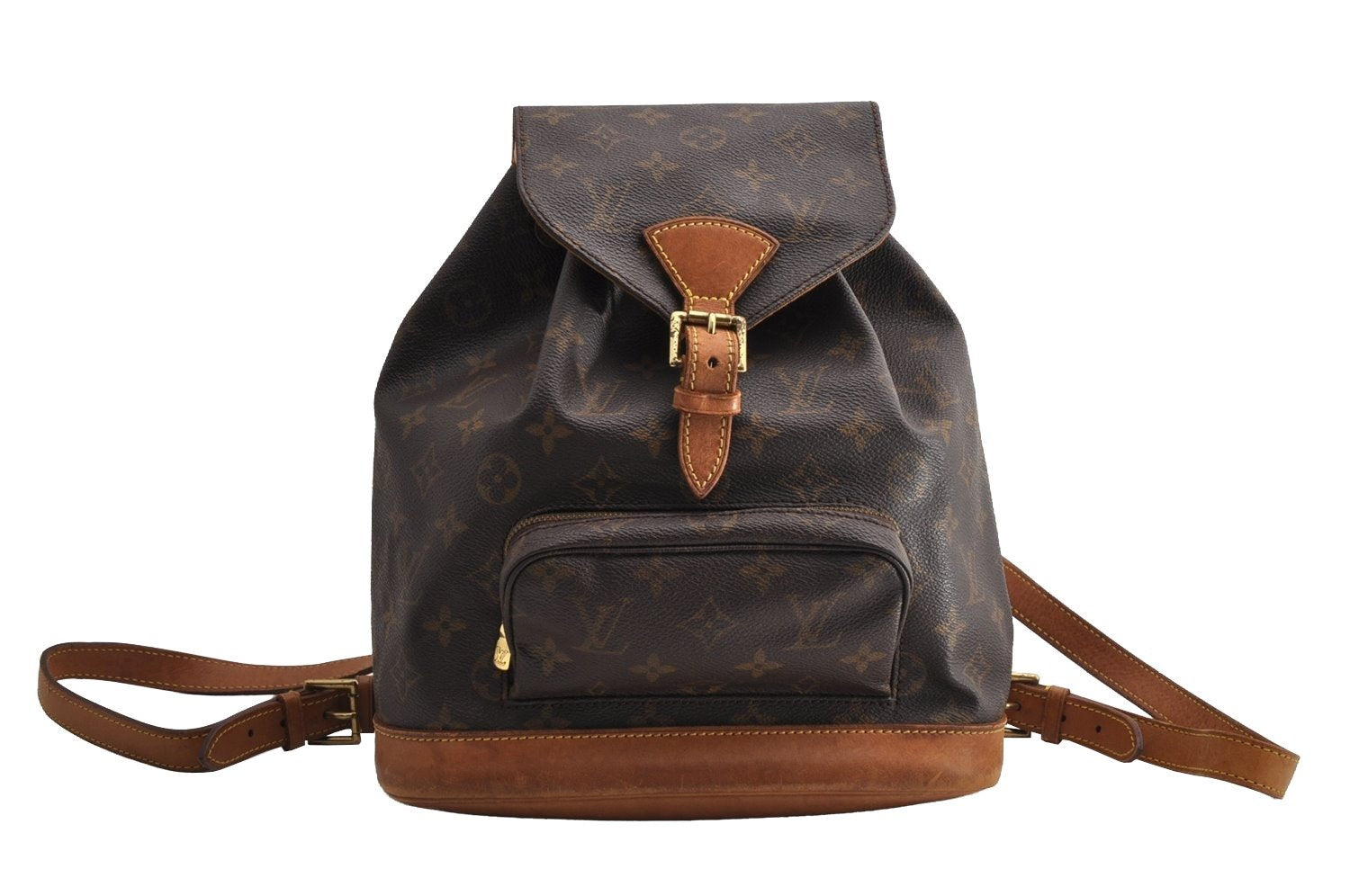 Authentic Louis Vuitton Monogram Montsouris MM Backpack M51136 LV 5893I