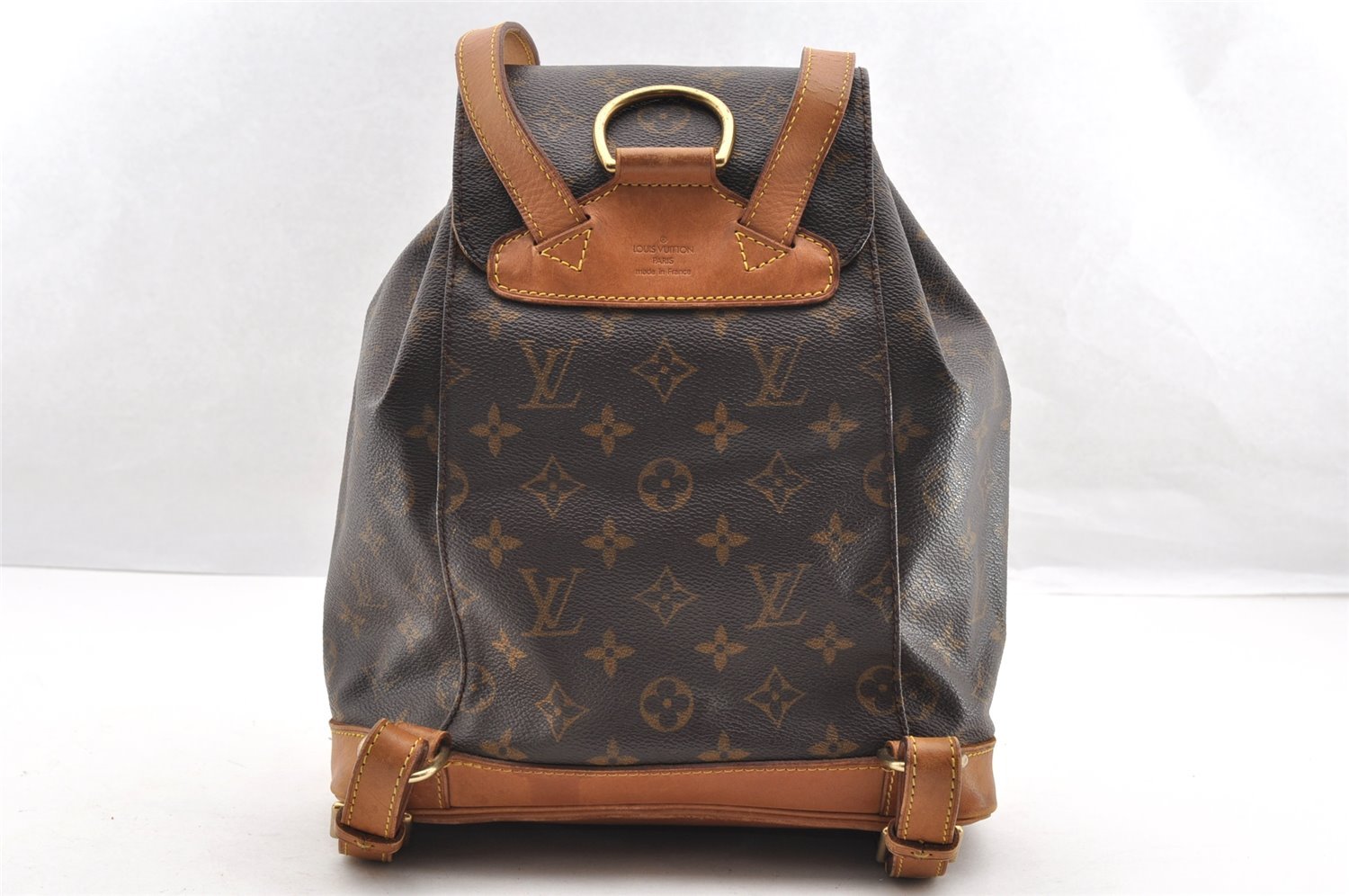 Authentic Louis Vuitton Monogram Montsouris MM Backpack M51136 LV 5893I