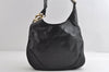Authentic GUCCI Guccissima Charlotte Shoulder Bag GG Leather 203503 Black 5894I