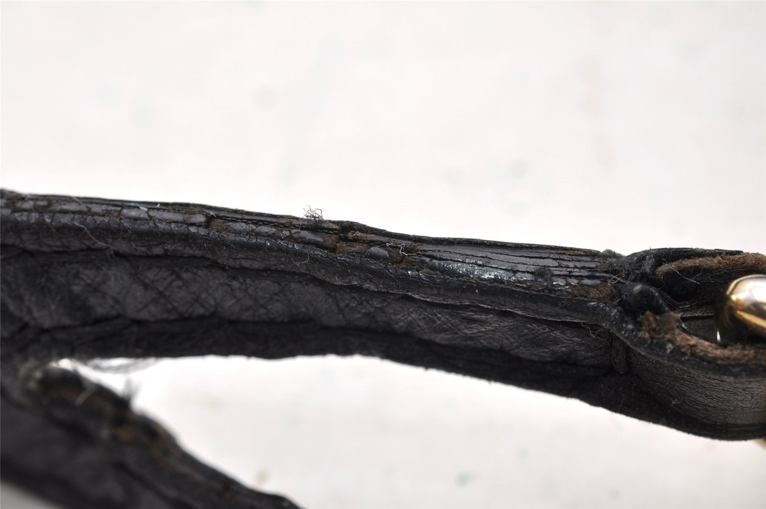 Authentic GUCCI Guccissima Charlotte Shoulder Bag GG Leather 203503 Black 5894I