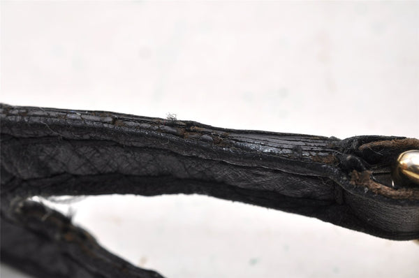 Authentic GUCCI Guccissima Charlotte Shoulder Bag GG Leather 203503 Black 5894I