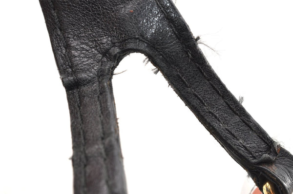 Authentic GUCCI Guccissima Charlotte Shoulder Bag GG Leather 203503 Black 5894I