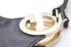 Authentic GUCCI Guccissima Charlotte Shoulder Bag GG Leather 203503 Black 5894I