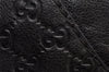 Authentic GUCCI Guccissima Charlotte Shoulder Bag GG Leather 203503 Black 5894I