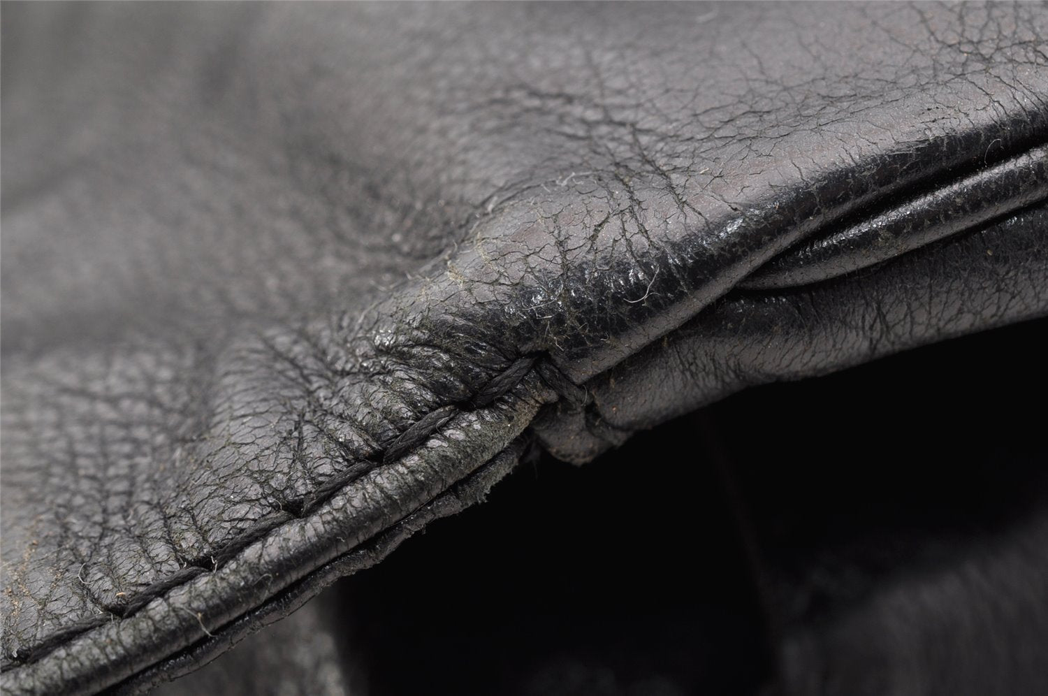 Authentic GUCCI Guccissima Charlotte Shoulder Bag GG Leather 203503 Black 5894I