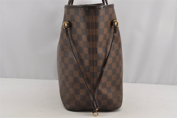 Authentic Louis Vuitton Damier Neverfull MM Shoulder Tote Bag N51105 LV 5895I