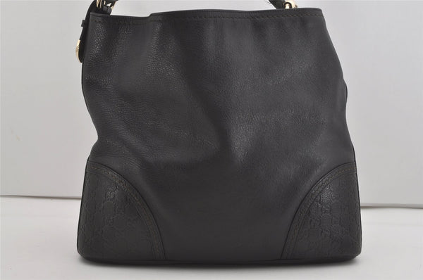 Authentic GUCCI Guccissima GG Leather Shoulder Hand Bag 181514 Black 5896I