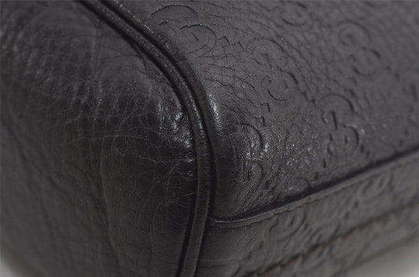 Authentic GUCCI Guccissima GG Leather Shoulder Hand Bag 181514 Black 5896I