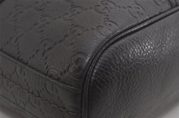 Authentic GUCCI Guccissima GG Leather Shoulder Hand Bag 181514 Black 5896I