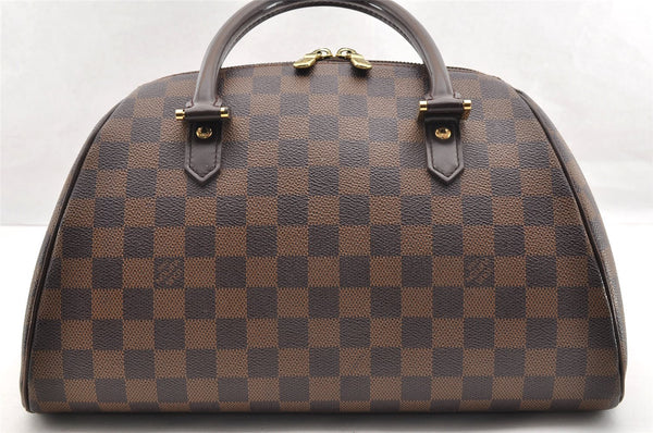 Authentic Louis Vuitton Damier Ribera MM Hand Boston Bag Purse N41434 LV 5898I
