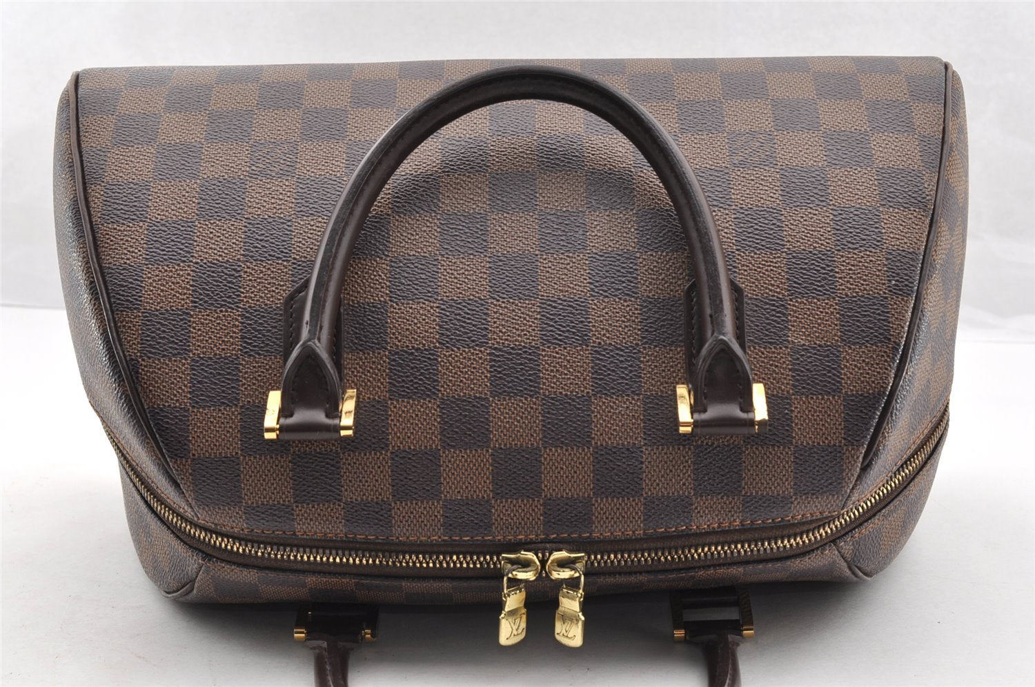 Authentic Louis Vuitton Damier Ribera MM Hand Boston Bag Purse N41434 LV 5898I