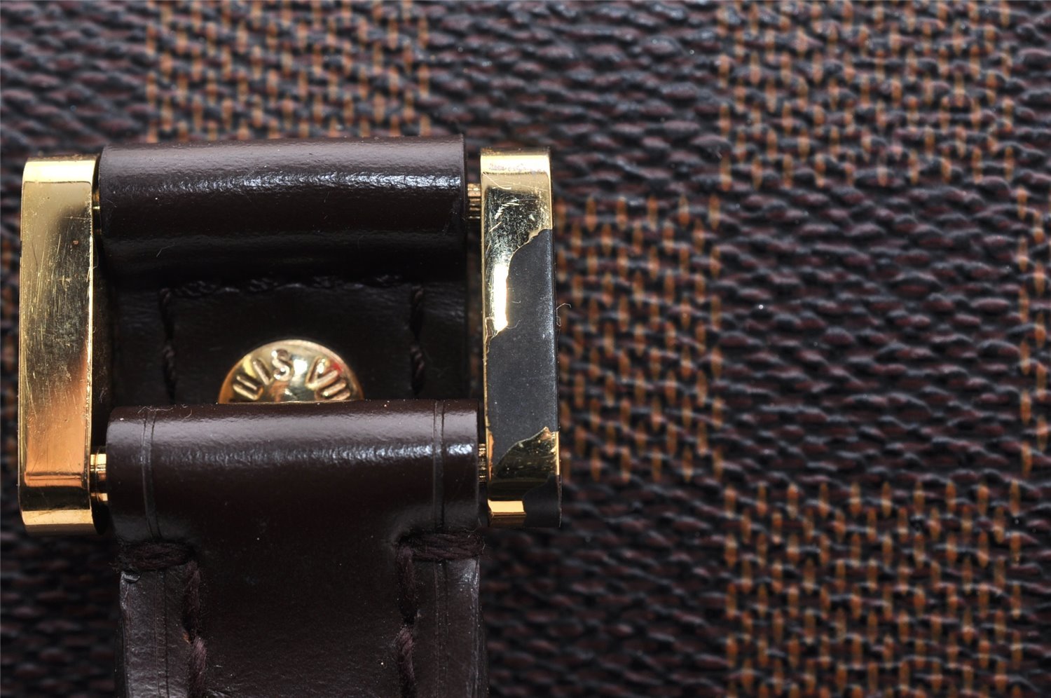 Authentic Louis Vuitton Damier Ribera MM Hand Boston Bag Purse N41434 LV 5898I