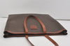 Authentic CELINE Macadam Blason Shoulder Tote Bag PVC Leather Brown 5899I