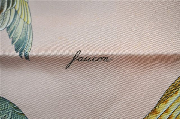 Authentic HERMES Carre 90 Scarf "L'intrus" Silk Pink 5900E