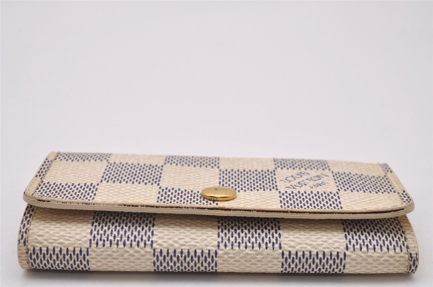 Authentic Louis Vuitton Damier Azur Multicles 4 Key Case Holder N60020 LV 5900I