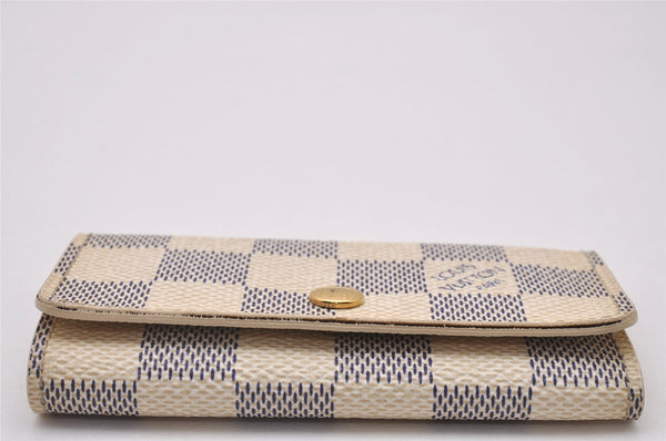 Authentic Louis Vuitton Damier Azur Multicles 4 Key Case Holder N60020 LV 5900I