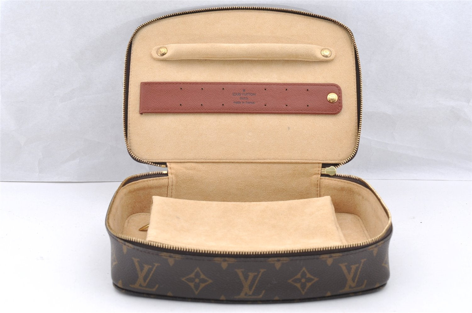 Authentic Louis Vuitton Monogram Poche Monte Carlo GM M47350 Jewelry Case 5903I