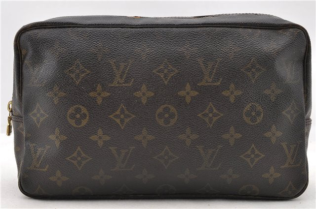 Auth LOUIS VUITTON Monogram Trousse Toilette 28 Clutch Hand Bag M47522 LV 5904C