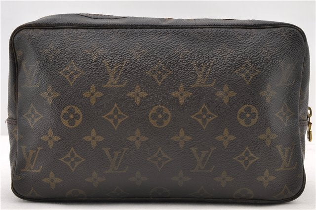 Auth LOUIS VUITTON Monogram Trousse Toilette 28 Clutch Hand Bag M47522 LV 5904C
