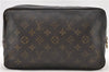 Auth LOUIS VUITTON Monogram Trousse Toilette 28 Clutch Hand Bag M47522 LV 5904C