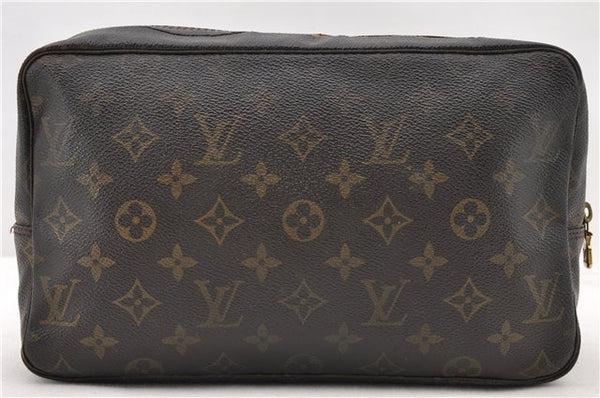 Auth LOUIS VUITTON Monogram Trousse Toilette 28 Clutch Hand Bag M47522 LV 5904C