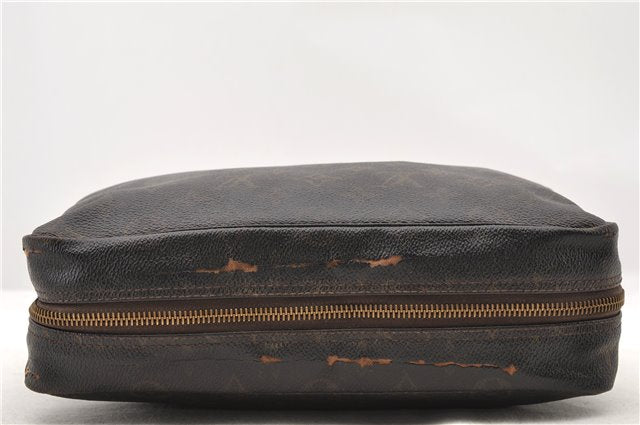 Auth LOUIS VUITTON Monogram Trousse Toilette 28 Clutch Hand Bag M47522 LV 5904C