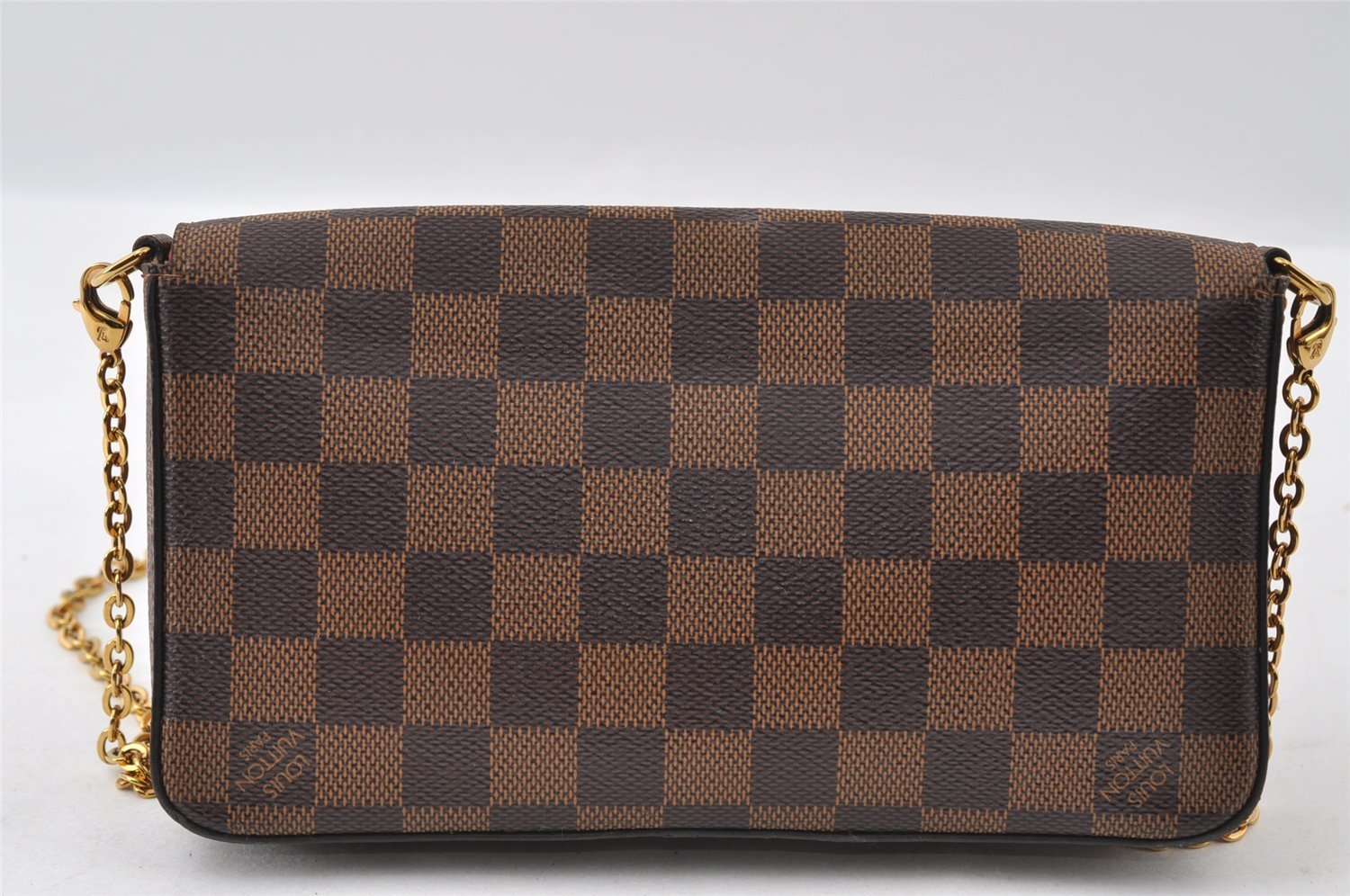 Authentic Louis Vuitton Damier Pochette Felicie N63032 Shoulder Cross Bag 5904I