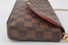 Authentic Louis Vuitton Damier Pochette Felicie N63032 Shoulder Cross Bag 5904I