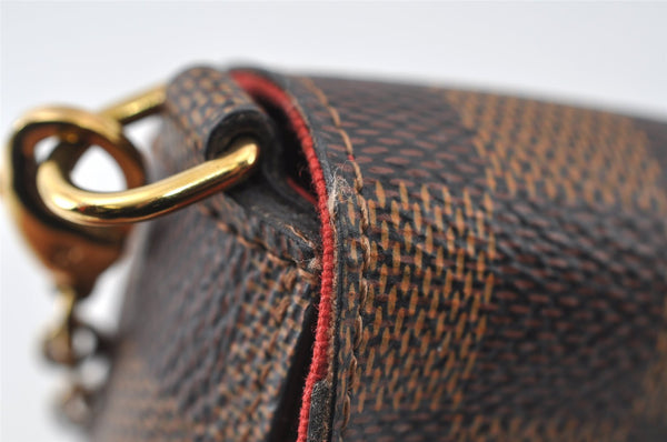 Authentic Louis Vuitton Damier Pochette Felicie N63032 Shoulder Cross Bag 5904I