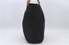 Authentic GUCCI Bamboo Hand Bag Nylon Enamel Black 5905D