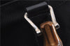Authentic GUCCI Bamboo Hand Bag Nylon Enamel Black 5905D