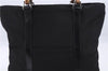 Authentic GUCCI Bamboo Hand Bag Nylon Enamel Black 5905D