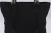Authentic GUCCI Bamboo Hand Bag Nylon Enamel Black 5905D