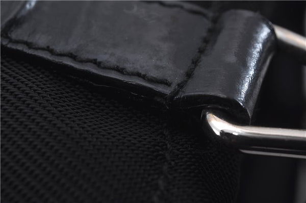 Authentic GUCCI Bamboo Hand Bag Nylon Enamel Black 5905D