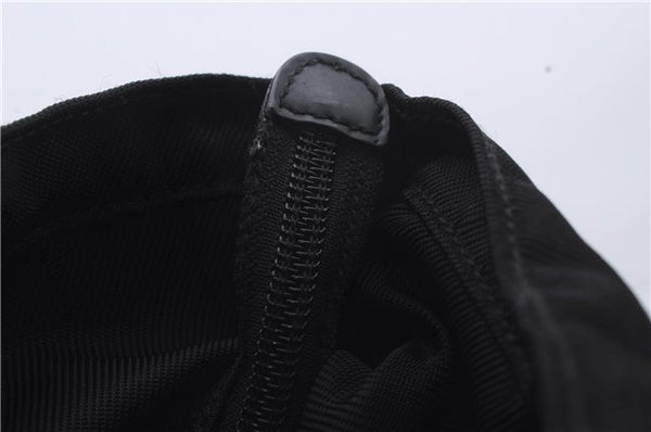 Authentic GUCCI Bamboo Hand Bag Nylon Enamel Black 5905D