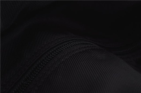 Authentic GUCCI Bamboo Hand Bag Nylon Enamel Black 5905D