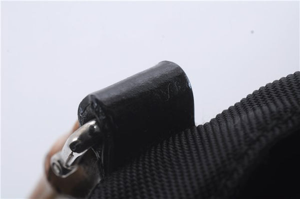 Authentic GUCCI Bamboo Hand Bag Nylon Enamel Black 5905D